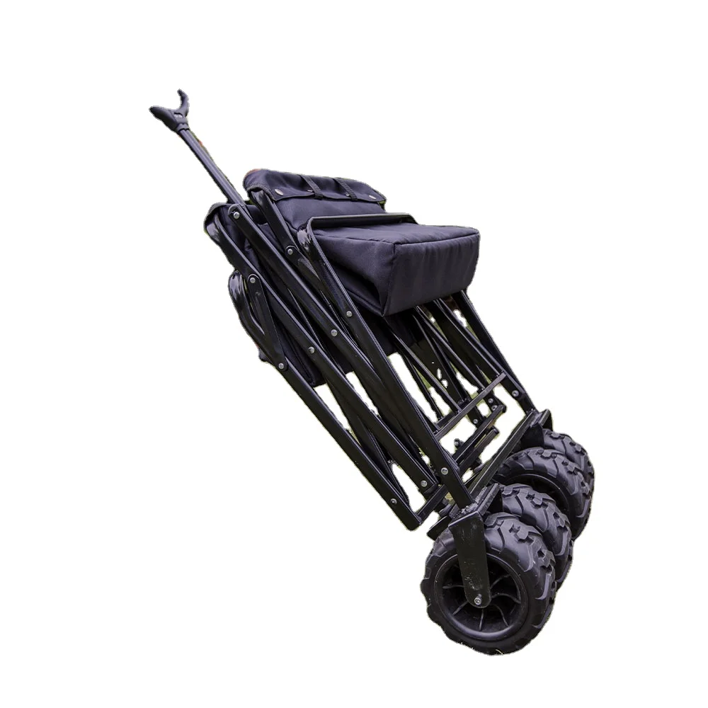 Outdoor Picnic Beach Camping Wagon Camping Cart Trolley Garden Trail Foldable Collapsible Folding Utility Cart Wagon
