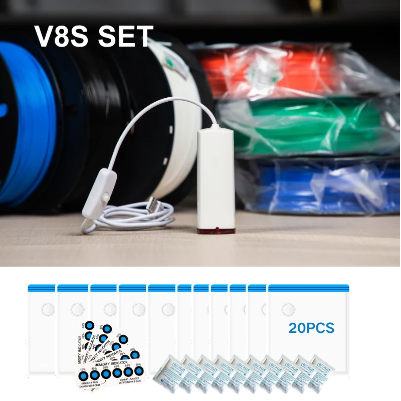 Extruder Machine Carbon Fiber Filament 3d Printer Filament Storage Bag Vacuum Pump With 20 Thicken Spool Storage Sealing Bags