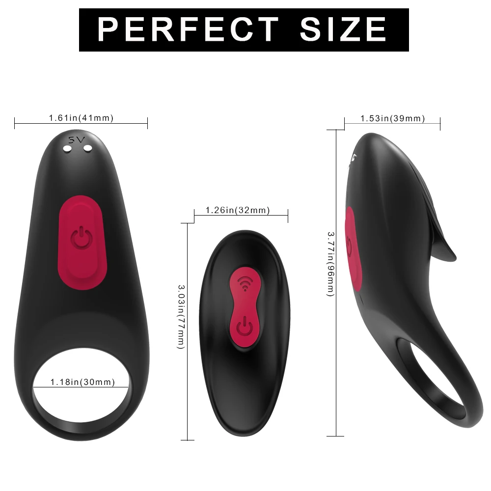 S-HANDE Silicone Clitoris Stimulate Penis Sleeve Tongue Vibrating Big Cock Ring Sex Toy For Man Couple