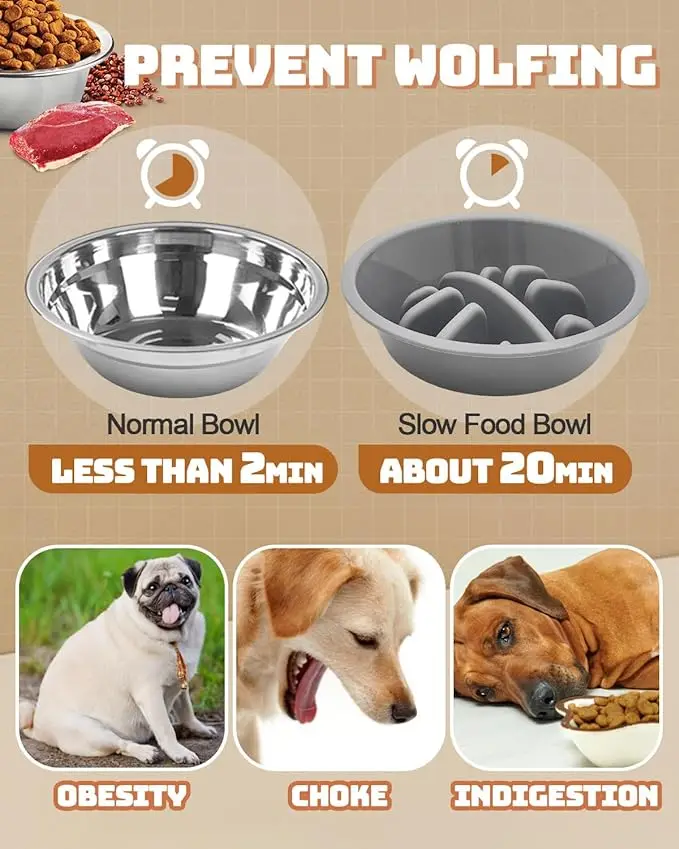 OF Wholesale 2 in 1 Lifting Elevated Cat Dog Feeder  Slow Food Feeder Bowl