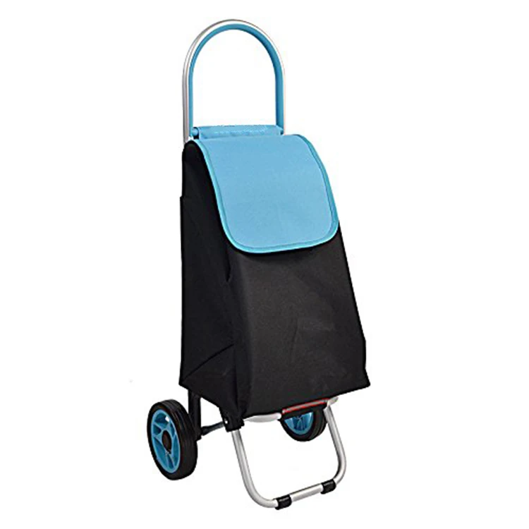 High Quality Waterproof Eco Bag Lightweight Wheeled Shopping Foldable Cart Foldable Push Cart Luggage Bag With Wheels