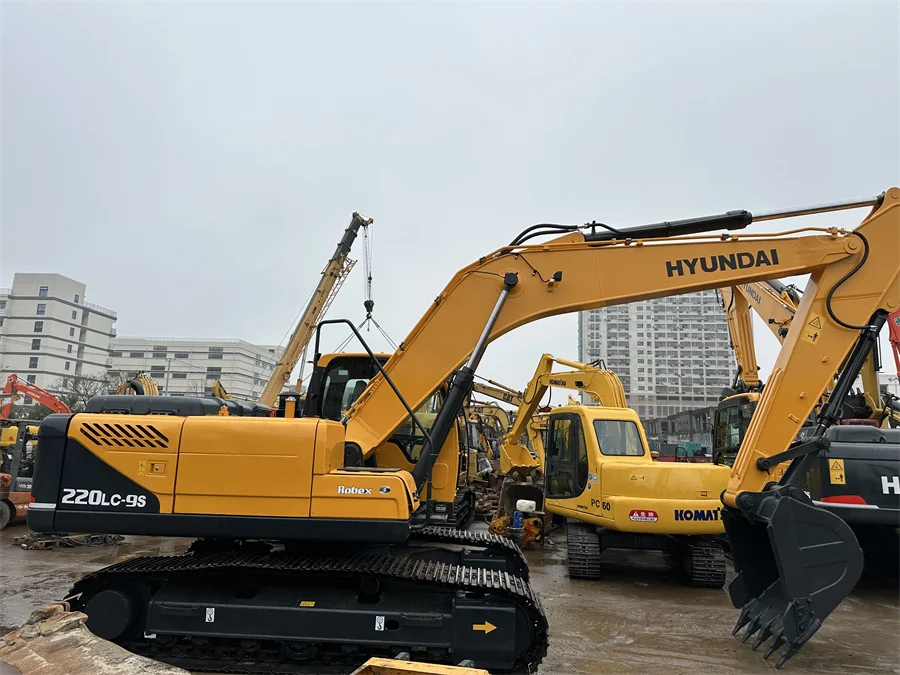 Secondhand Hyundai R220LC-9S Hydraulic Crawler Excavator Weight 22tons Original Korea 220lc-9s R220 Cheap for Sale R330 R300