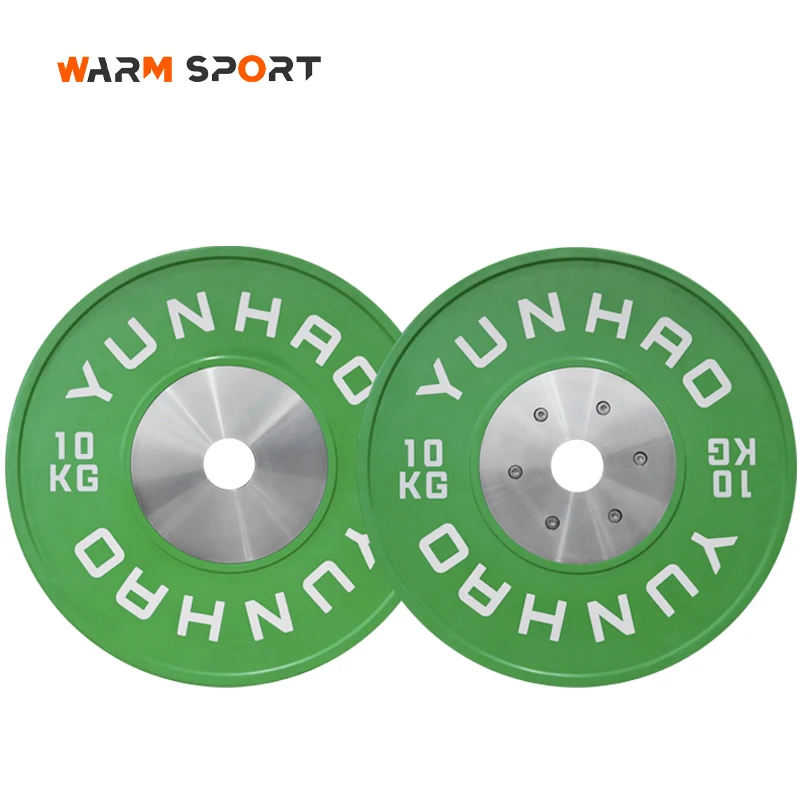 5-25 KG 10-55 LB Factory Supply Custom Logo Fitness Competition Bumper Plates Weight lifting Barbell Color Rubber Bumper Plate