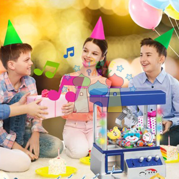 Commercial toy claw machine arcade music party game miniature candy grabber for kids