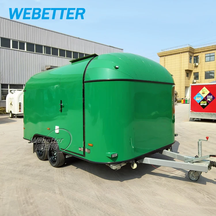 WEBETTER Airstream Concession Catering Trailer Mobile BBQ Fast Food Trailer Fully Equipped Street Coffee Van Food Truck For Sale
