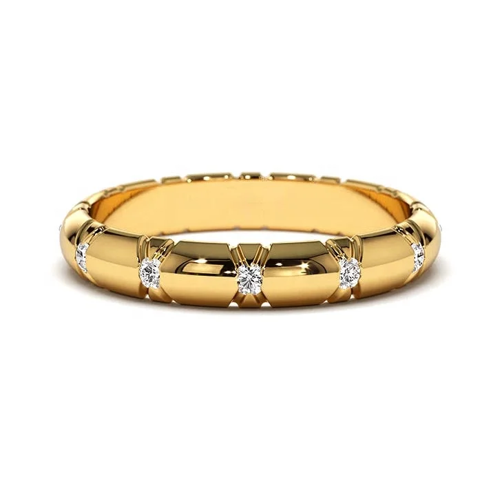 Milskye 2024 modern fashion newest fine jewelry 18k gold plated 925 silver unique X cut design diamond wedding rings