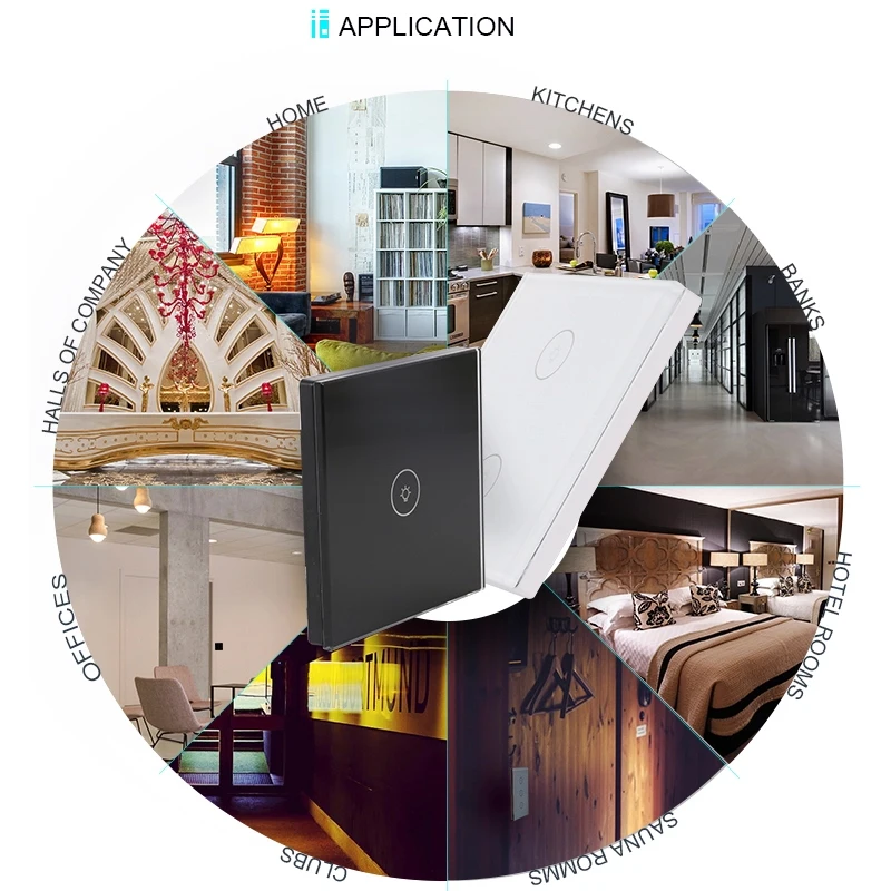 Wireless Smart Home Kit DIY Kit led control light OEM Switch Tuya APP UK standard wifi smart switch