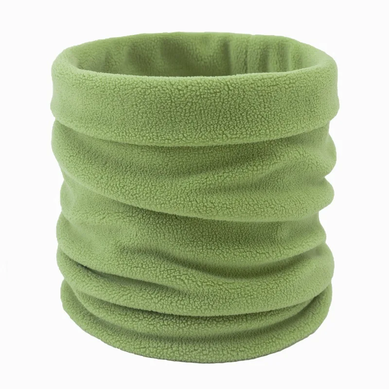 Winter neckwarmer casual fleece neckerchief with outdoor solid color head collar for men and women