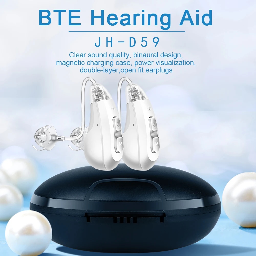 JINGHAO D59 Inexpensive Digital BTE Ric Rechargeable Hearing Aids From China Wholesale