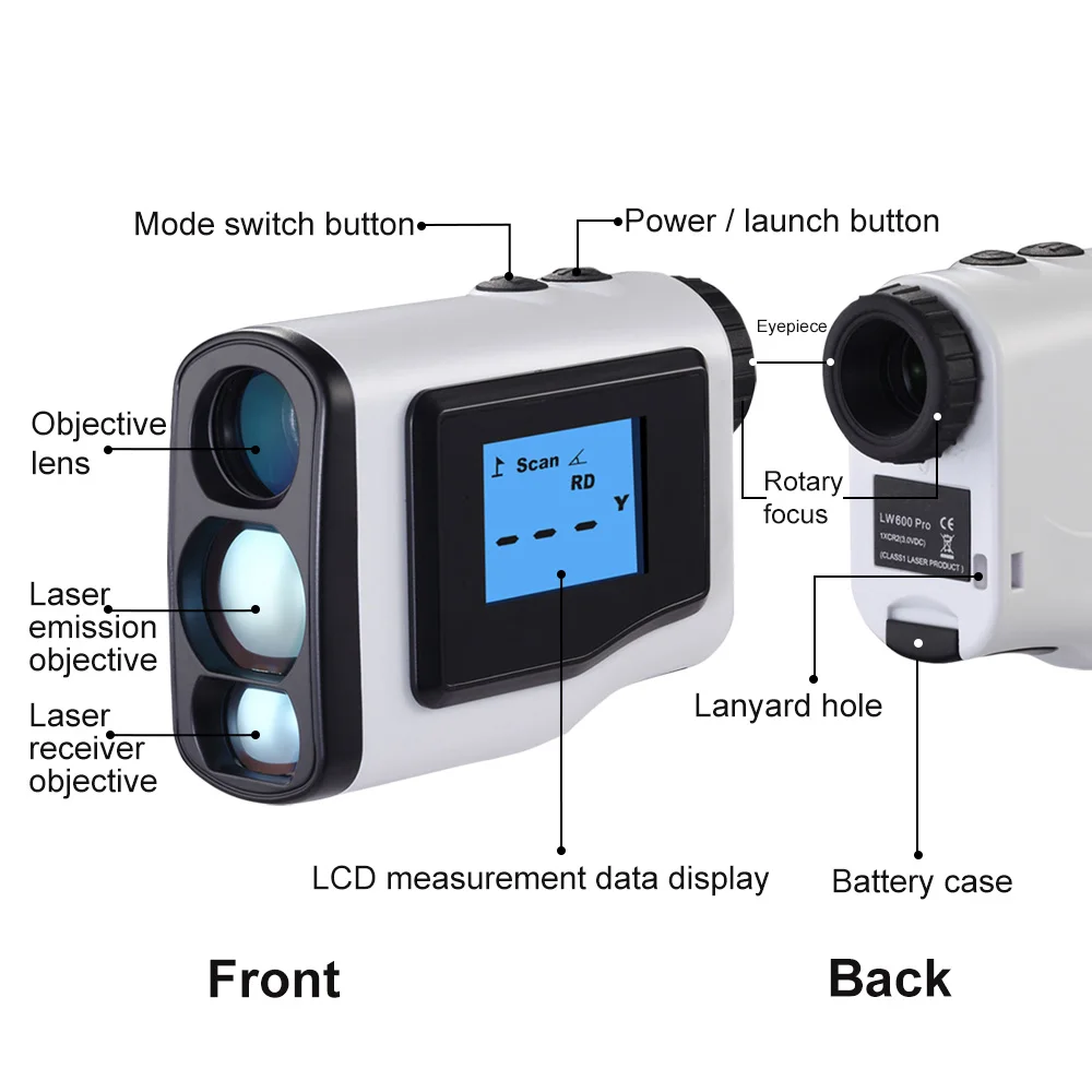 NOYAFA 1200m golf laser rangefinder outdoor hunting laser distance meter with digital dual display