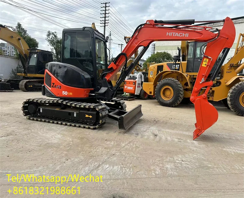 Эксплуатируемый гусеничный экскаватор Hitachi ZX50UR 5 тонн мини гидравлический ZX 50U с сердечником компоненты PLC