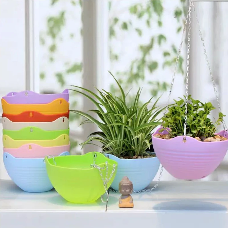 Plastic planters pot Hanging basket balcony hanging flower pot