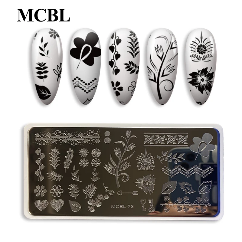 New Products Cartoon Flower 3d Custom Nail Stamping Plates Metal Plate Design Stamp Nail Stamping Plate Set