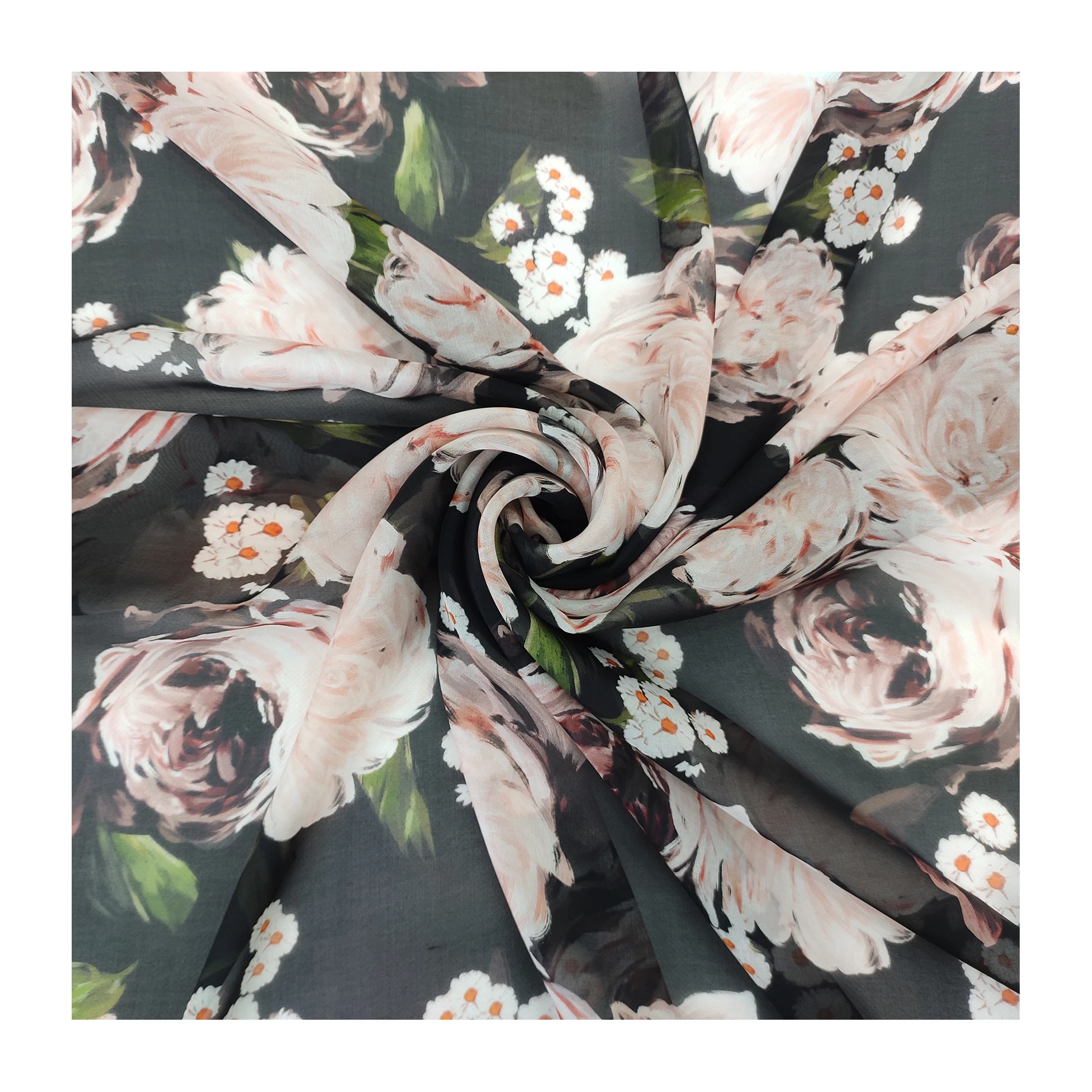 Лидер продаж, шелковая ткань dupioni с цифровым принтом