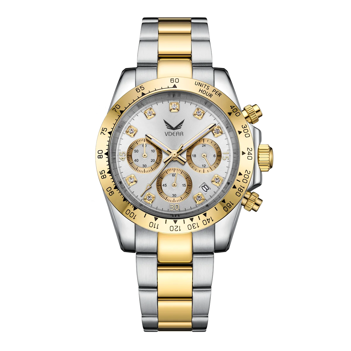 Oem 40mm Round Case Crystal Face Limunous Pointer 50m Waterproof Chronograph Quartz Montre Personalize Watches Luxury 2024 Watch