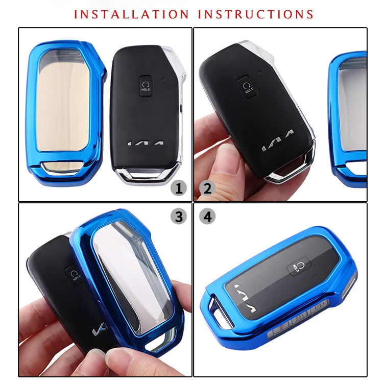 Key Fob Cover Case Fit for Kia K3 K5 Ceed Cerato Forte Seltos Sorento Soul Sportage Telluride car key cover