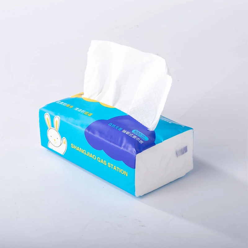 Soft Pack Tissue 100% virgin Wood Bamboo Pulp Facial Tissue Custom Logo 400 Sheets Tissue Paper