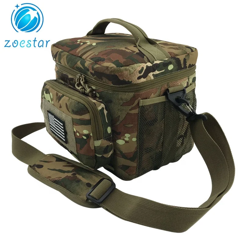 Tactical Lunch Cooler Bag Office Work Travel Picnic Beach Insulated Lunchbox Organizer with Molle Webbing