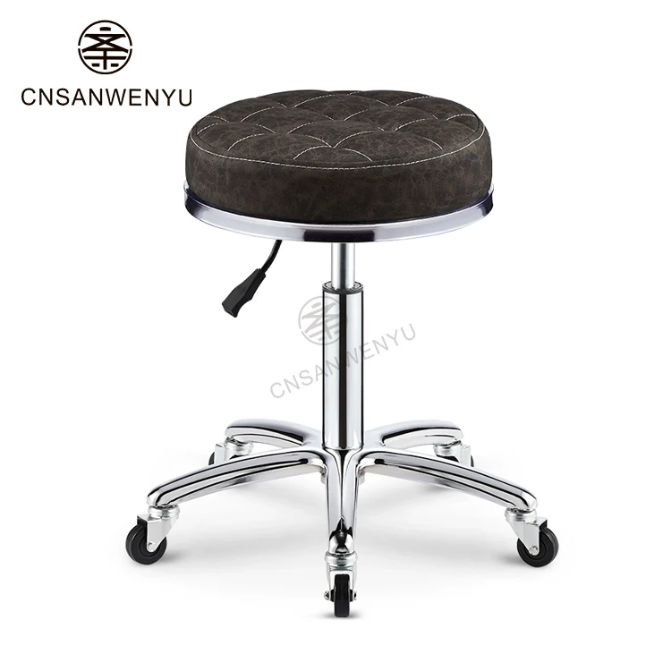 Cheap quality hot adjustable hydraulic rolling modern simple moving stool salon stool beauty chair