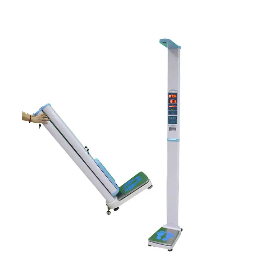 Складная электронная шкала веса высоты и измерение BMI с ЖК-дисплеем