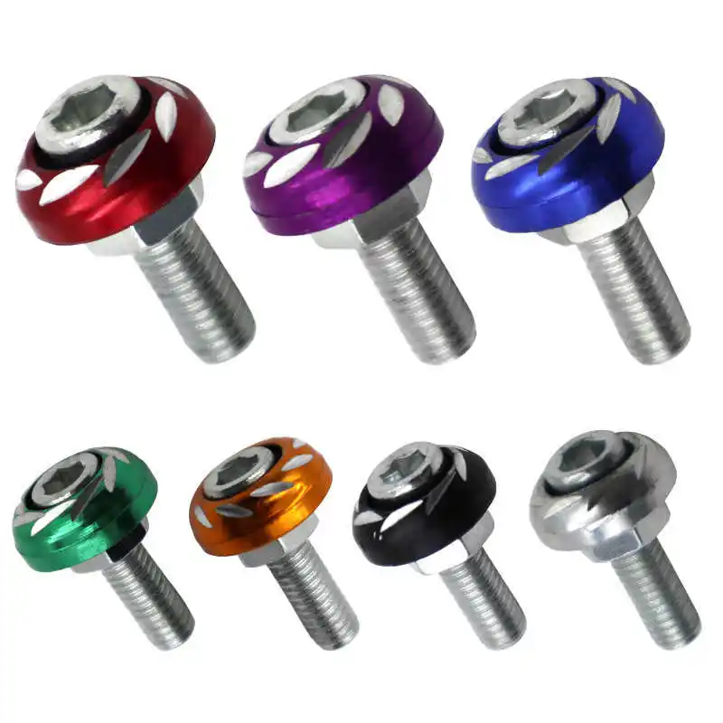 Motorcycle Accessories Color License Plate Decorative Motorcycle Screw Caps Electric Car Color Screws