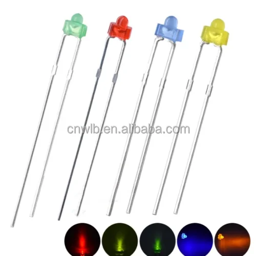 Red Light led Diode Plug-in,D=3mm LED Diode 3mm round lamp holder 60mW light emitting diode LED 2V