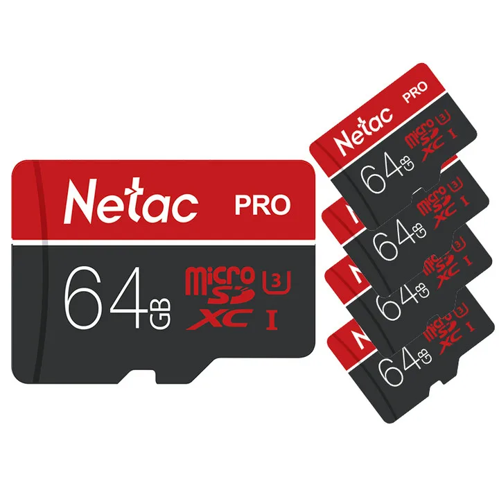 Netac OEM Color Red Black 64GB Class 10 SD TF Card Memory Card large capacity  home monitoring devices Original Factory