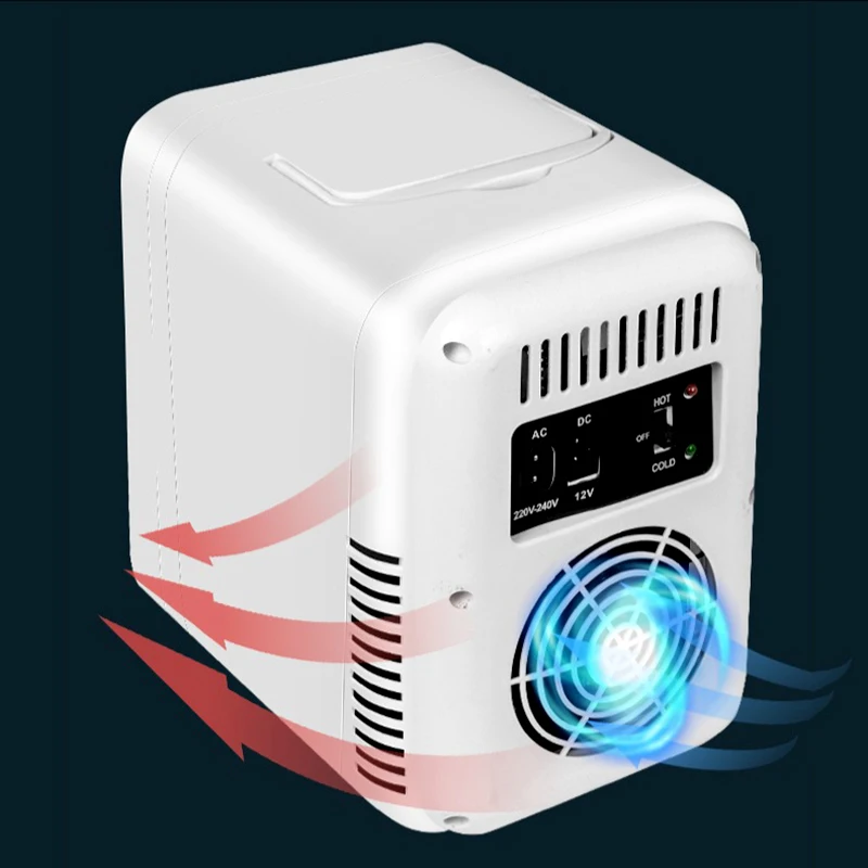 Car beauty refrigerator 4L touch light makeup mirror mini mini refrigerator Home car dual use skin care mask cooler