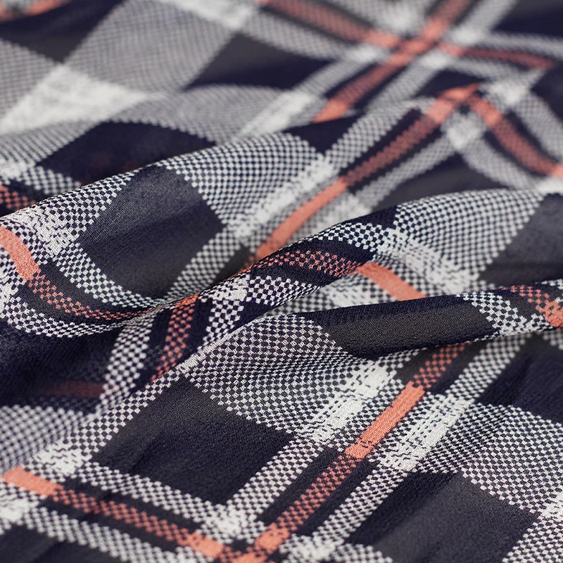 custom 95% silk 5% spandex 12mm stretch georgette digital printed natural stretch silk georgette fabric for dress shirt