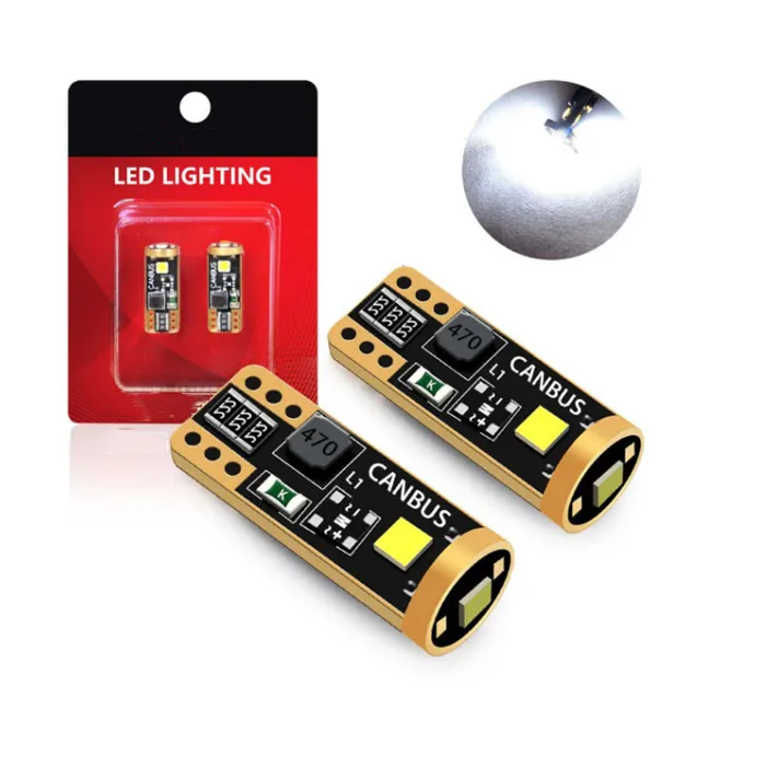 3030SMD Canbus 400lm high brightness W5W T10 194 auto led bulb 921 White red amber interior canbus T10 led