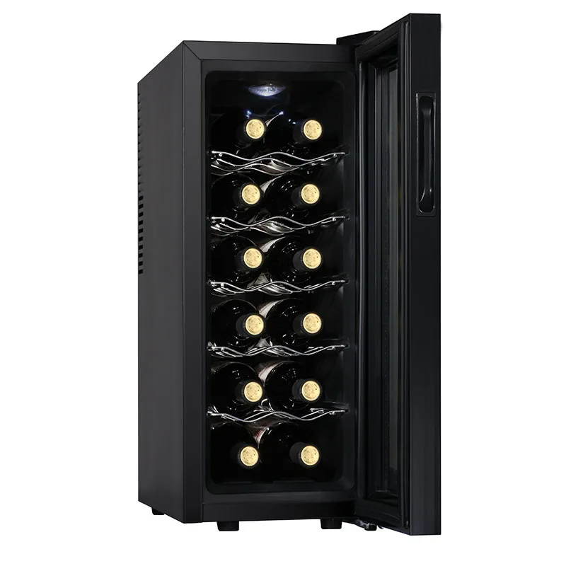 Yehos Hot New Arrival 35L Electric Wine Cooler Single Zone 12 Bottles Wine Bottle Cooler