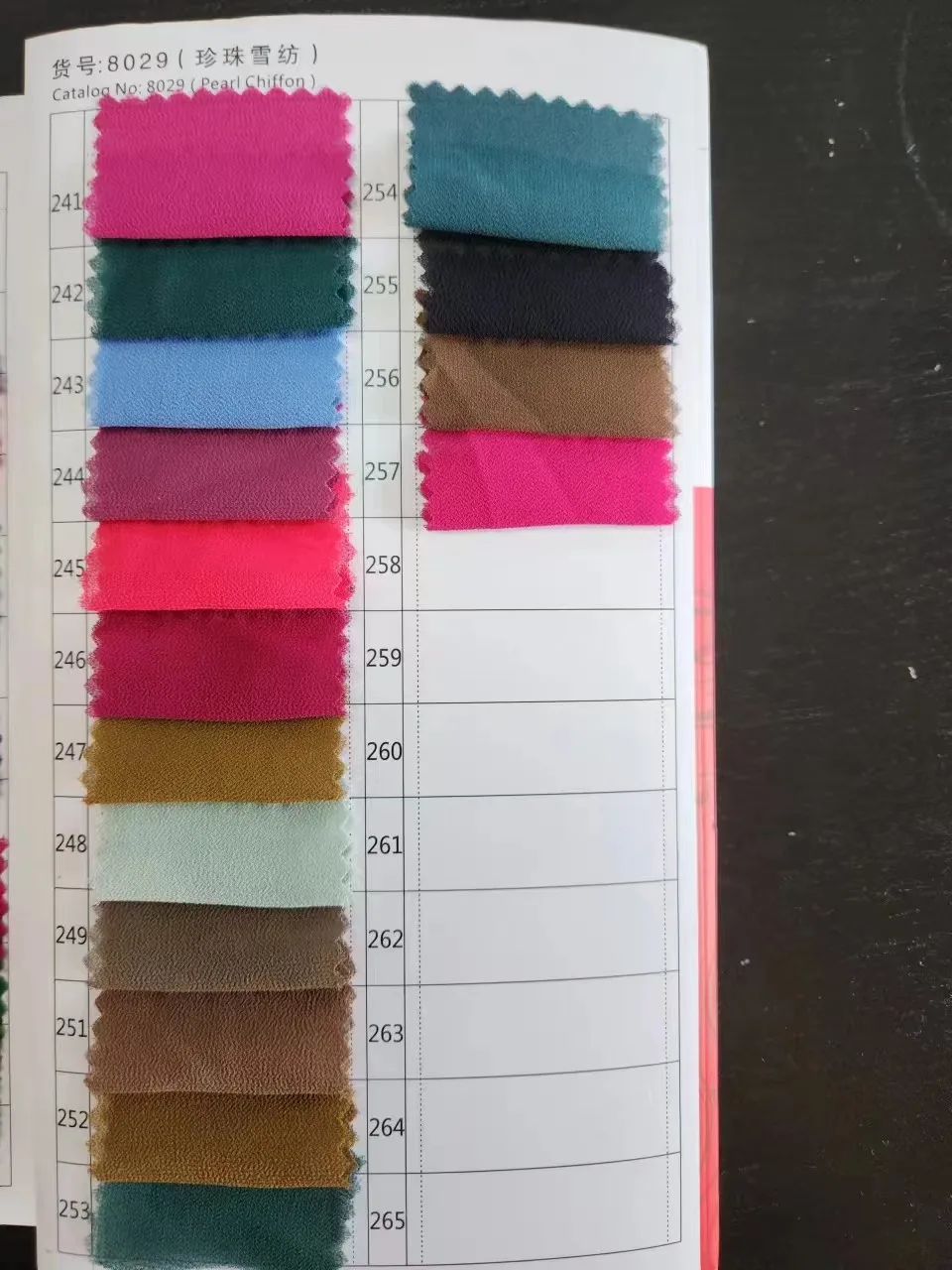 polyester crepe Korea chiffon fabric for garment