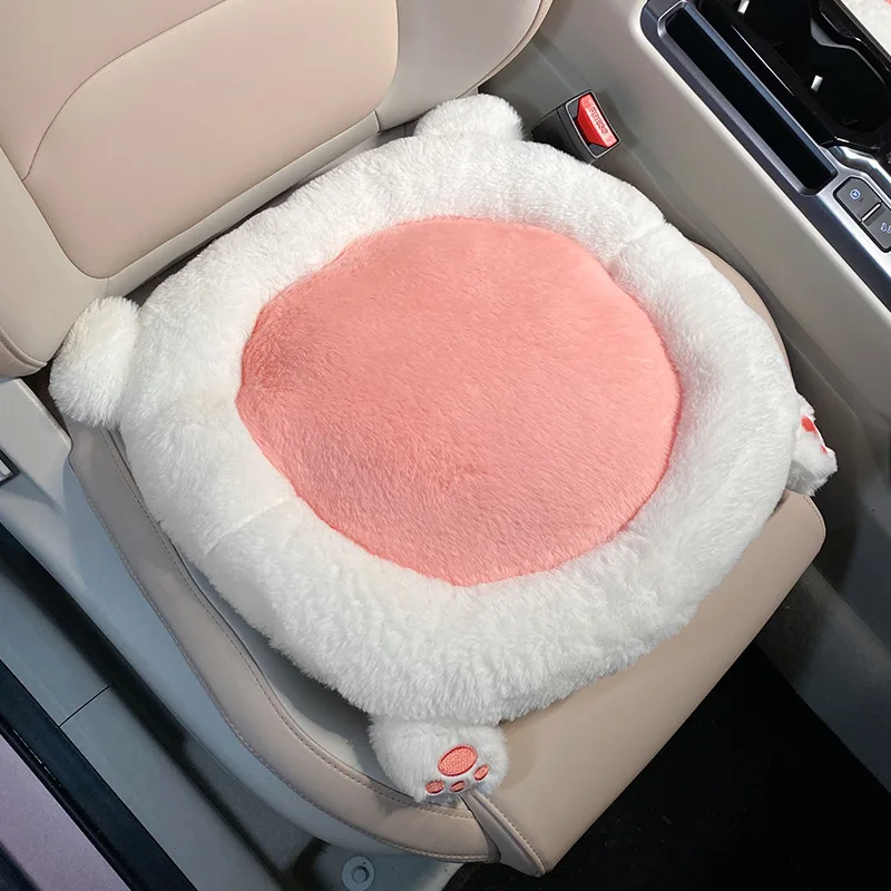 Car Interior Accessories Car headrest pillow Plush Car Waist Support Holder and Cushion Cute Inter Kits for Woman