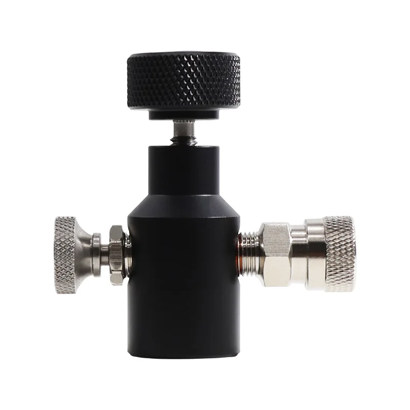 CO2 Air Compressed Refill Charging Adapter Remote ASA Adapter W/ Pressure Gauges,Female Quick Coupler
