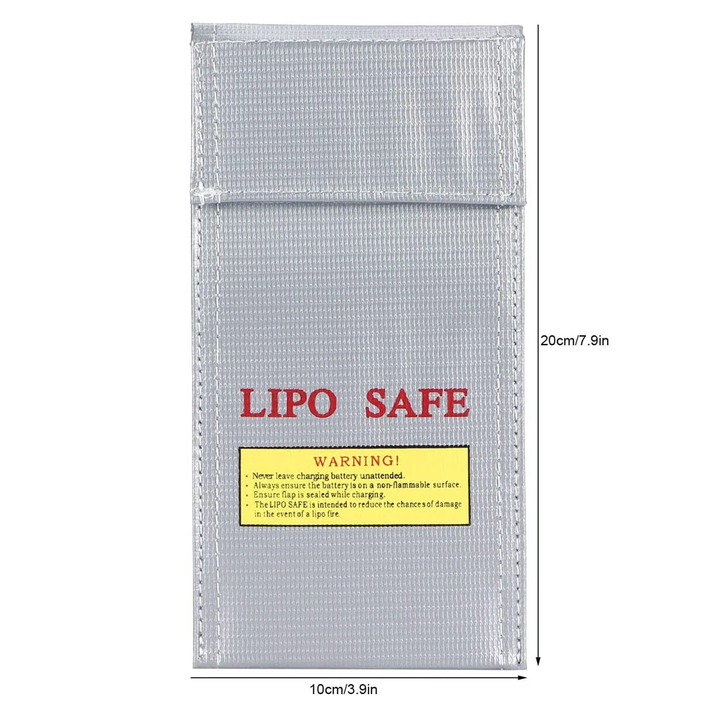 10x20cm Lipo Battery Safe Bag Fireproof and Explosion-Proof Bag for Lithium Battery Fire Resistant Lipo Guard For RC Battery