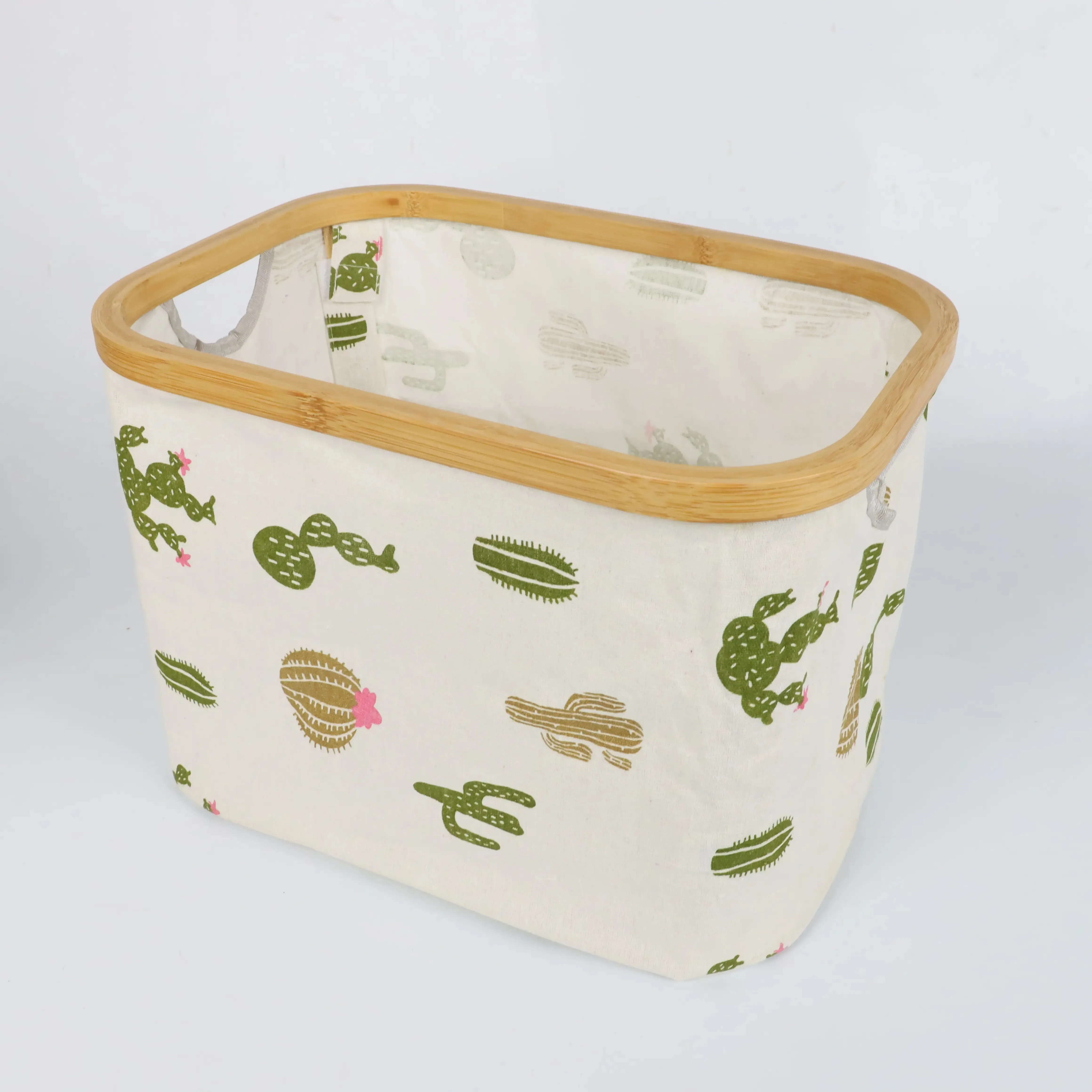 Breathable Cotton And Linen Material Dirty Clothes Basket Laundry Hamper Clothes Basket Bamboo Laundry Basket