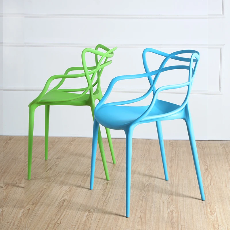 Модный простой пластиковый стул с кошачьими ушками, современные пластиковые стулья для отдыха в столовой