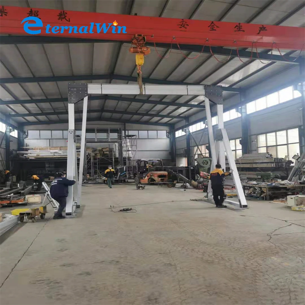 1t 2t 3t 5t aluminum light movable portable a frame gantry crane for sale