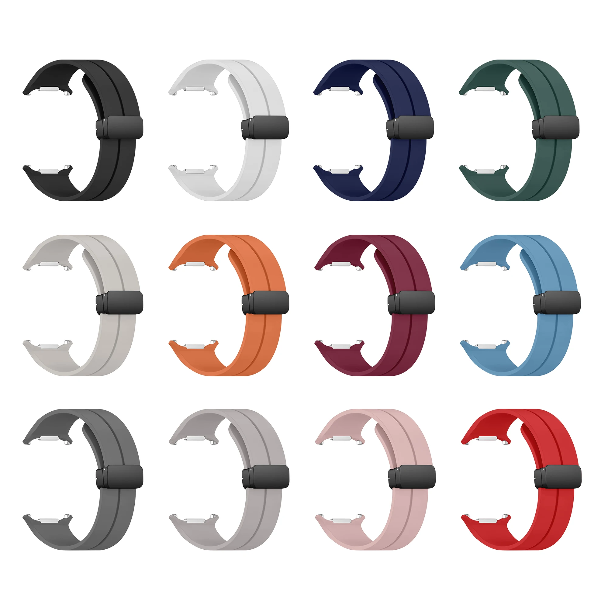 RYB For Samsung Galaxy Watch Ultra Watch Rubber Straps 22mm Sport Silicone Magnetic Breathable Waterproof  Unique Watch Bands