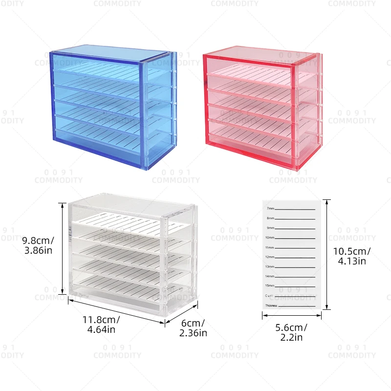 OEM ODM Iridescent White Butterfly Palette Durable Makeup Tile Acrylic Holder Eyelash Tray Lash Display Extension Pallet Eye