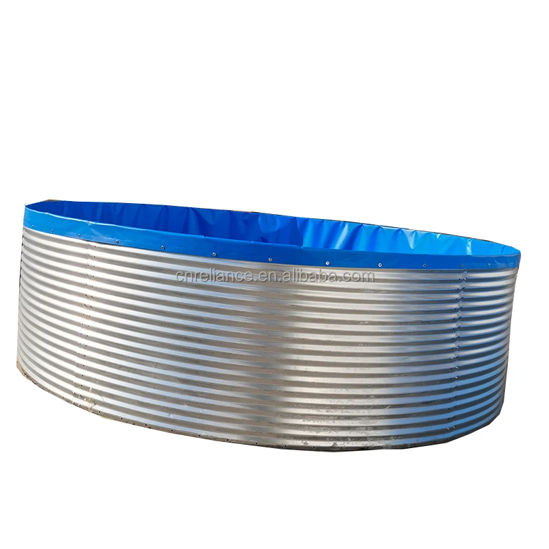 Cylinder-shaped Galvanized Sheet Fish Tank For Aquaculture