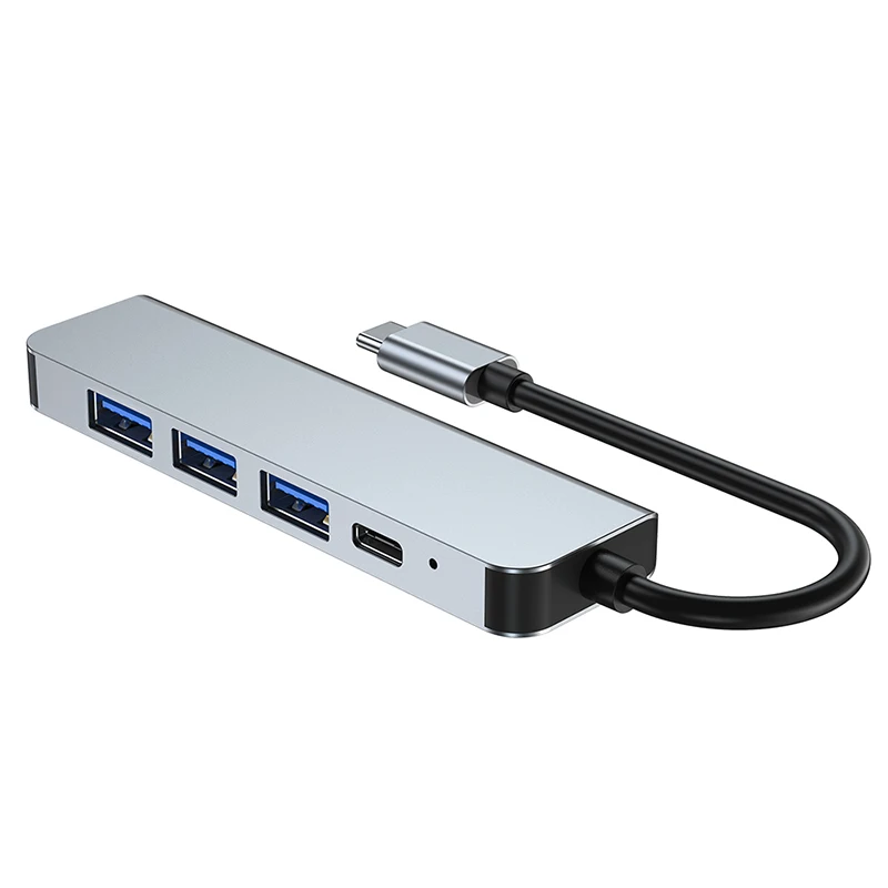 6 in1 USB Type C Hub Adapter 4K Multiport  USB3.0 TF PD SD Card Reader All In One hub For Macbook Pro And Windows Laptop
