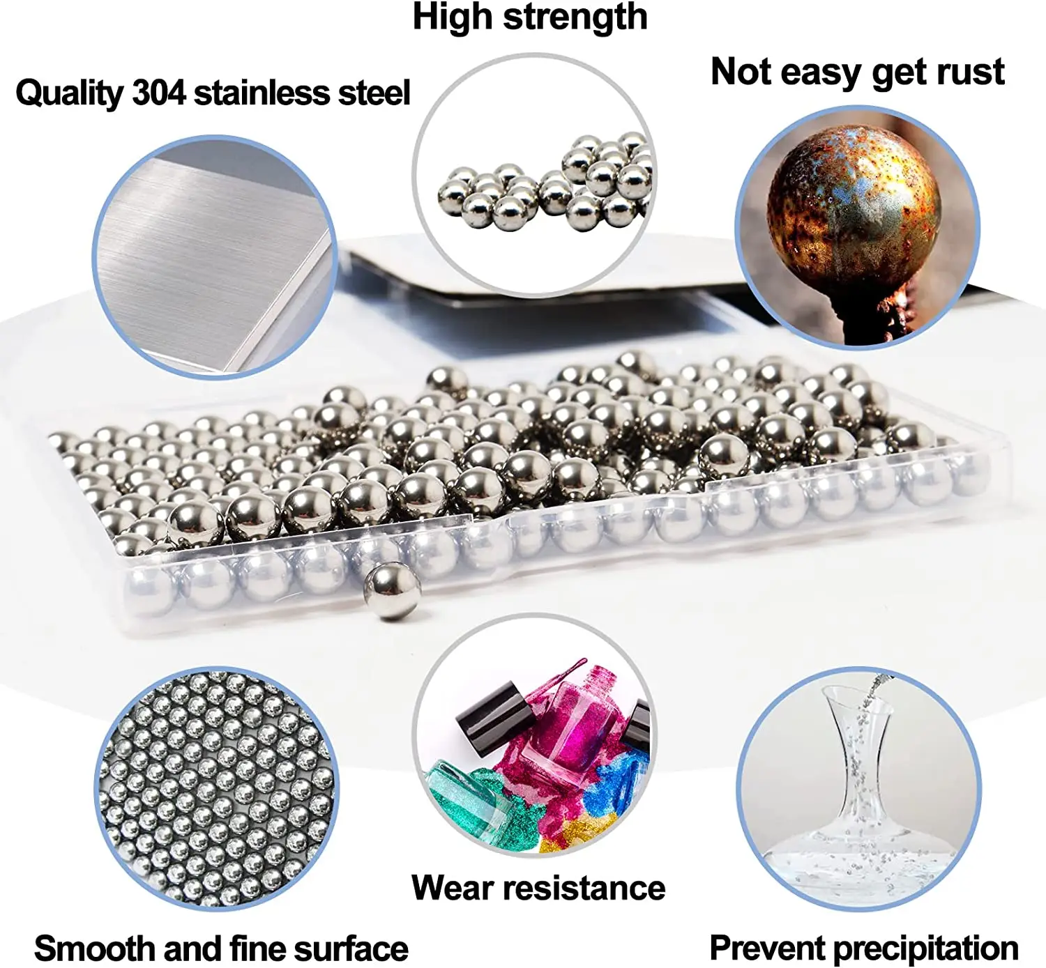 Hot Sale Factory Hollow 6Mm Aisi 316 304 Stainless Steel Balls BallBearing Metal Beads