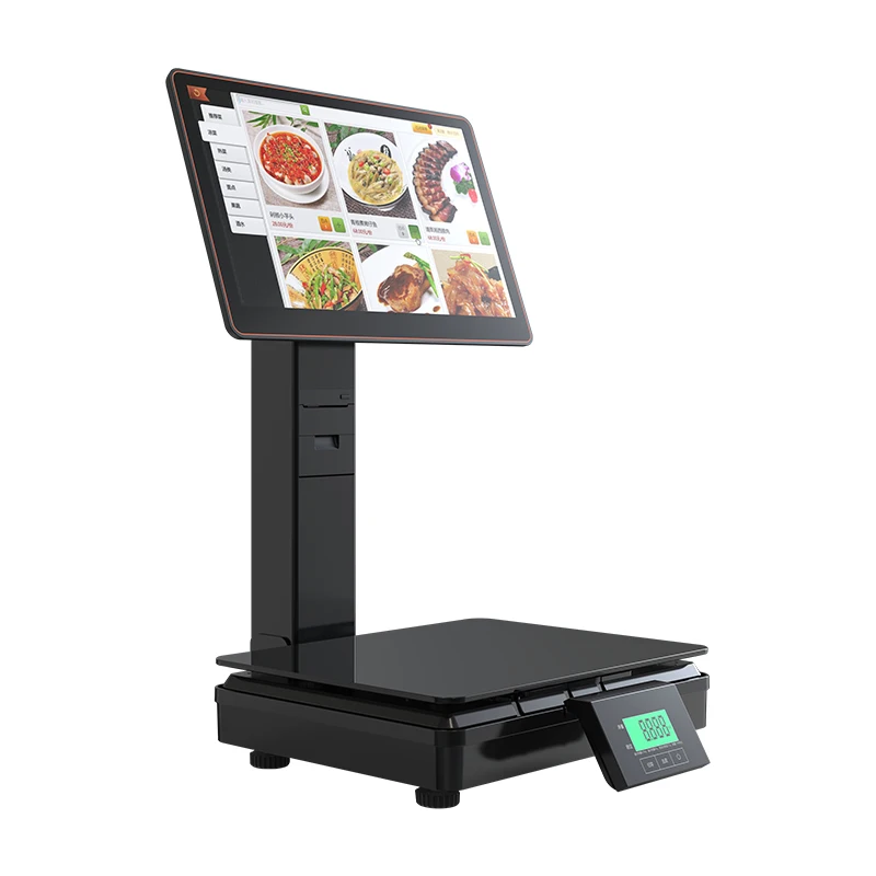 2022 Заводские двойные весы android pos-системы smart pos для взвешивания штрих-кодов печати этикеток магазина фруктов