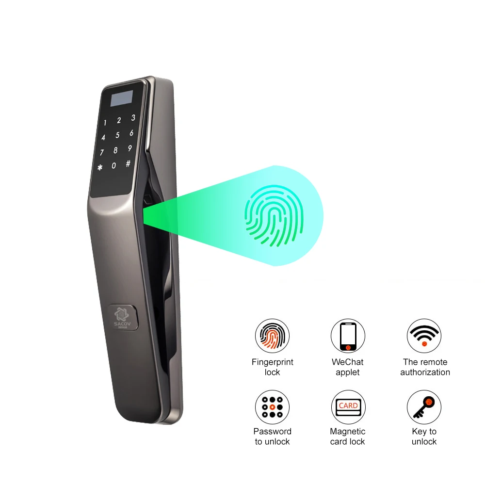 Smart Fingerprint Door Lock Security Intelligent Lock Biometric Electronic Wifi Door Lock With APP Unlock