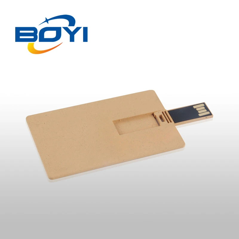 
Boyi Custom logo Eco-Friendly paper card U disk New Business Credit Card USB Flash drive flash memory card 