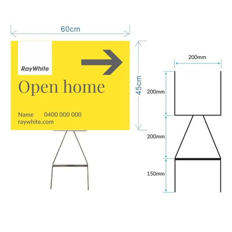 Wholesale Custom Made Shape PP Material Corrugated Plastic Sign Board Printing Coroplast Yard Signs 18x24 with H-Stakes