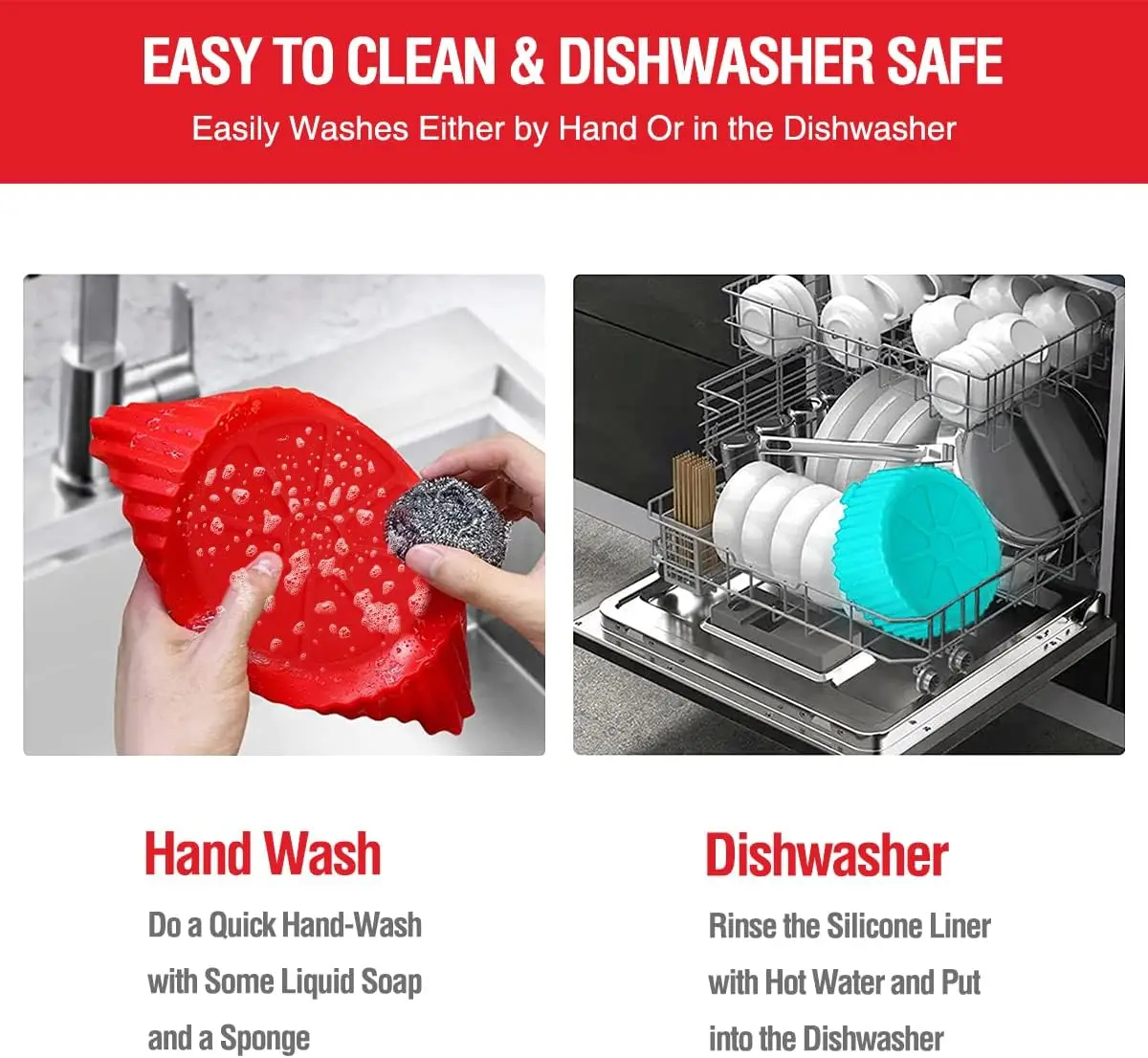 20cm BPA Free Air Fryer Liners Silicone Mat Silicone Air Fryer Mats Air Fryer Silicone Pot