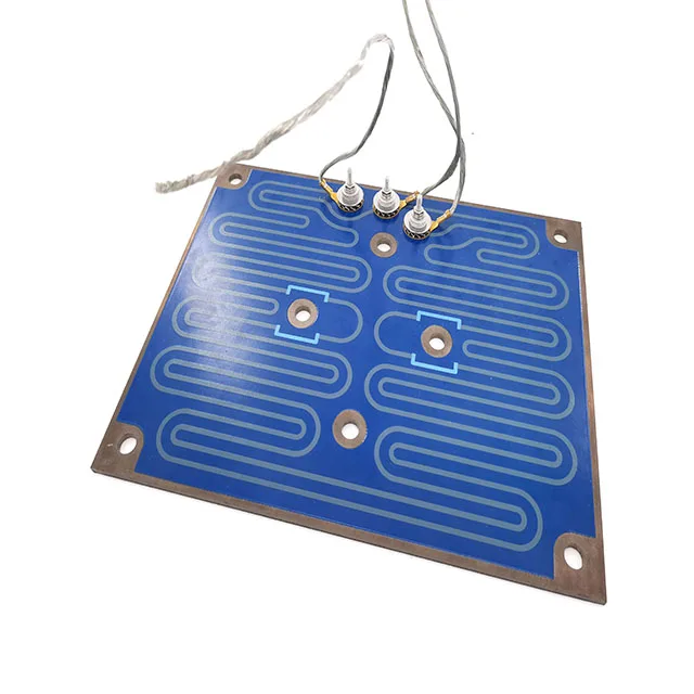 Fast thick film PTC heater circuit heating thermal resistors thick film heater