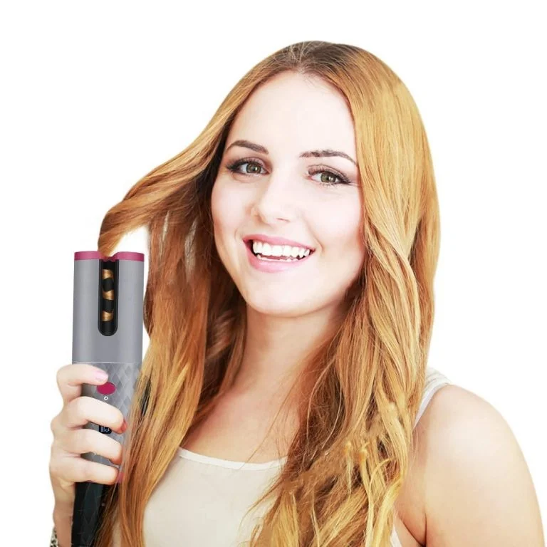 Portable Auto Hair Curler Cordless Wireless Automatic Hair Curler with 6 temperatures
